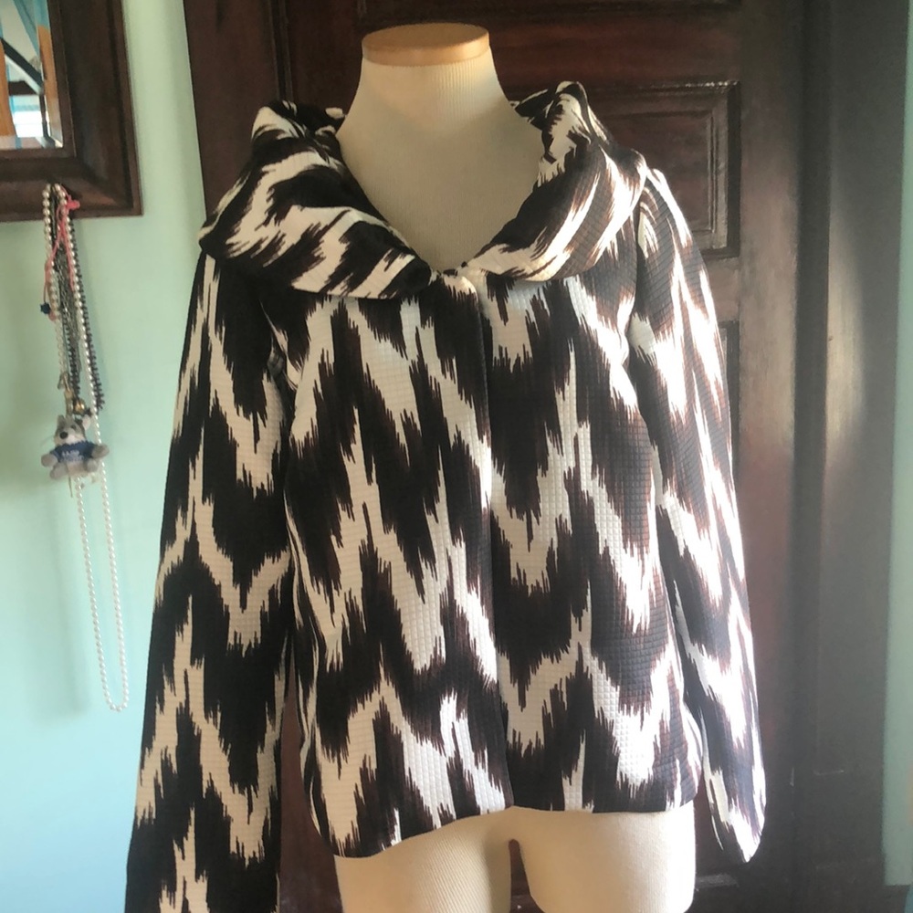 Carole Little Cropped jacket/Size M/shawl or turtle collar